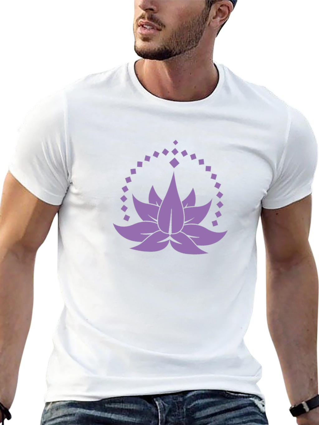 Lotus Flower Graphic Tee - Mens Black T-Shirt