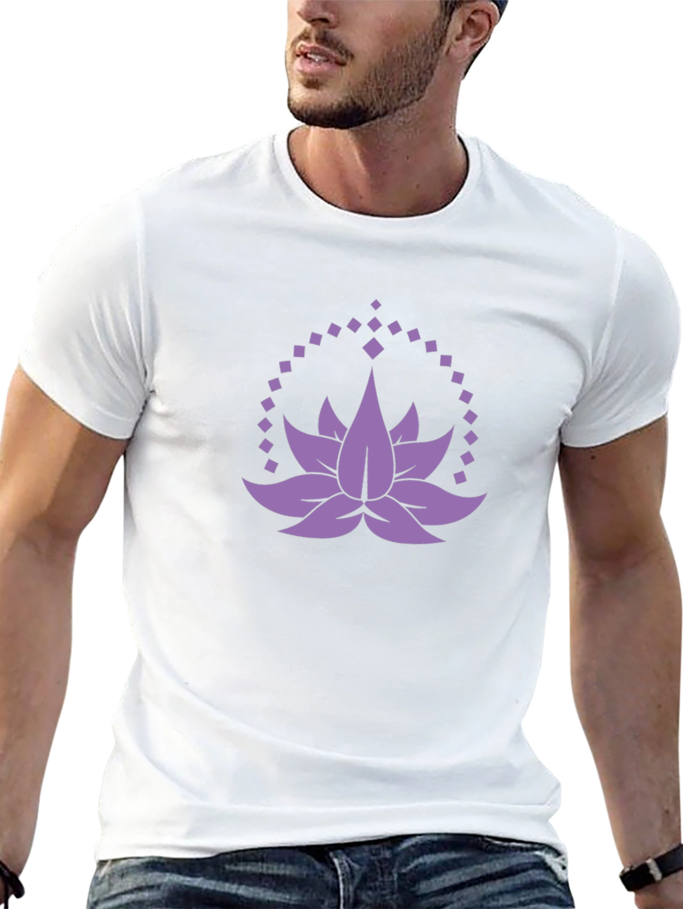 Lotus Flower Graphic Tee - Mens Black T-Shirt