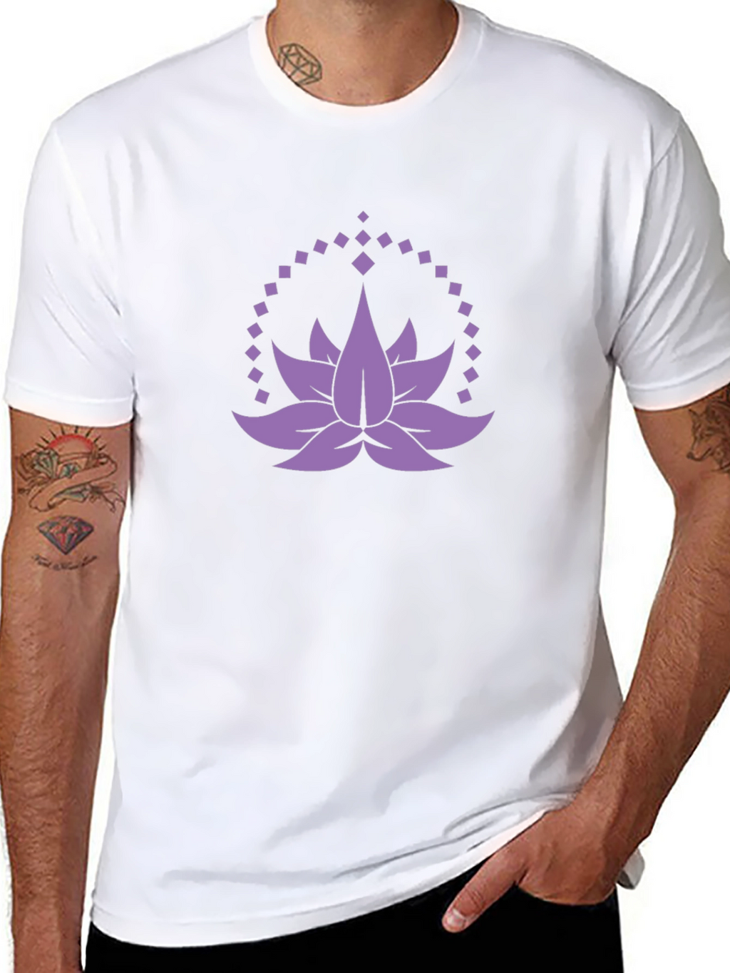 Lotus Flower Graphic Tee - Mens Black T-Shirt