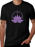 Lotus Flower Graphic Tee - Mens Black T-Shirt