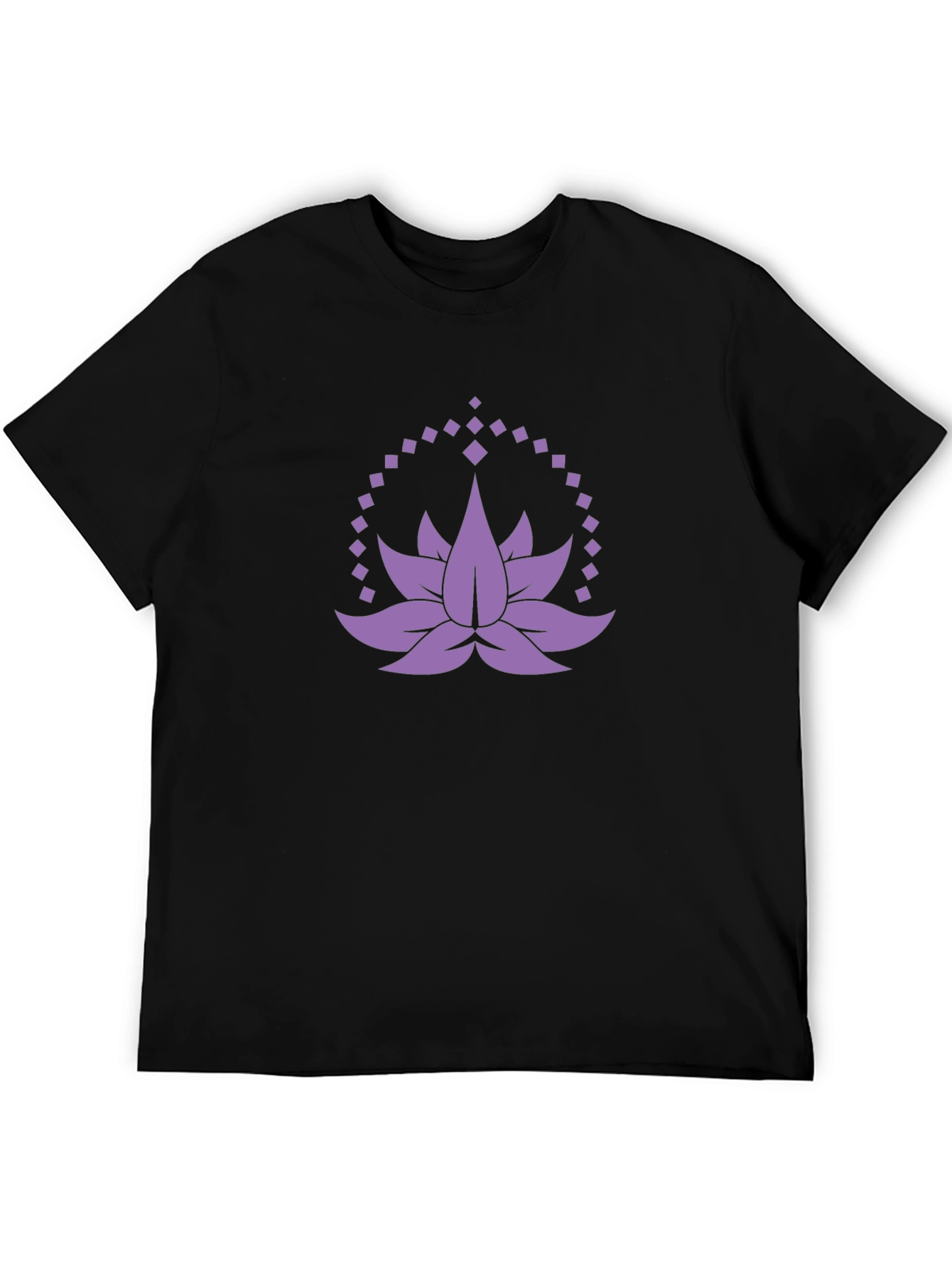 Lotus Flower Graphic Tee - Mens Black T-Shirt