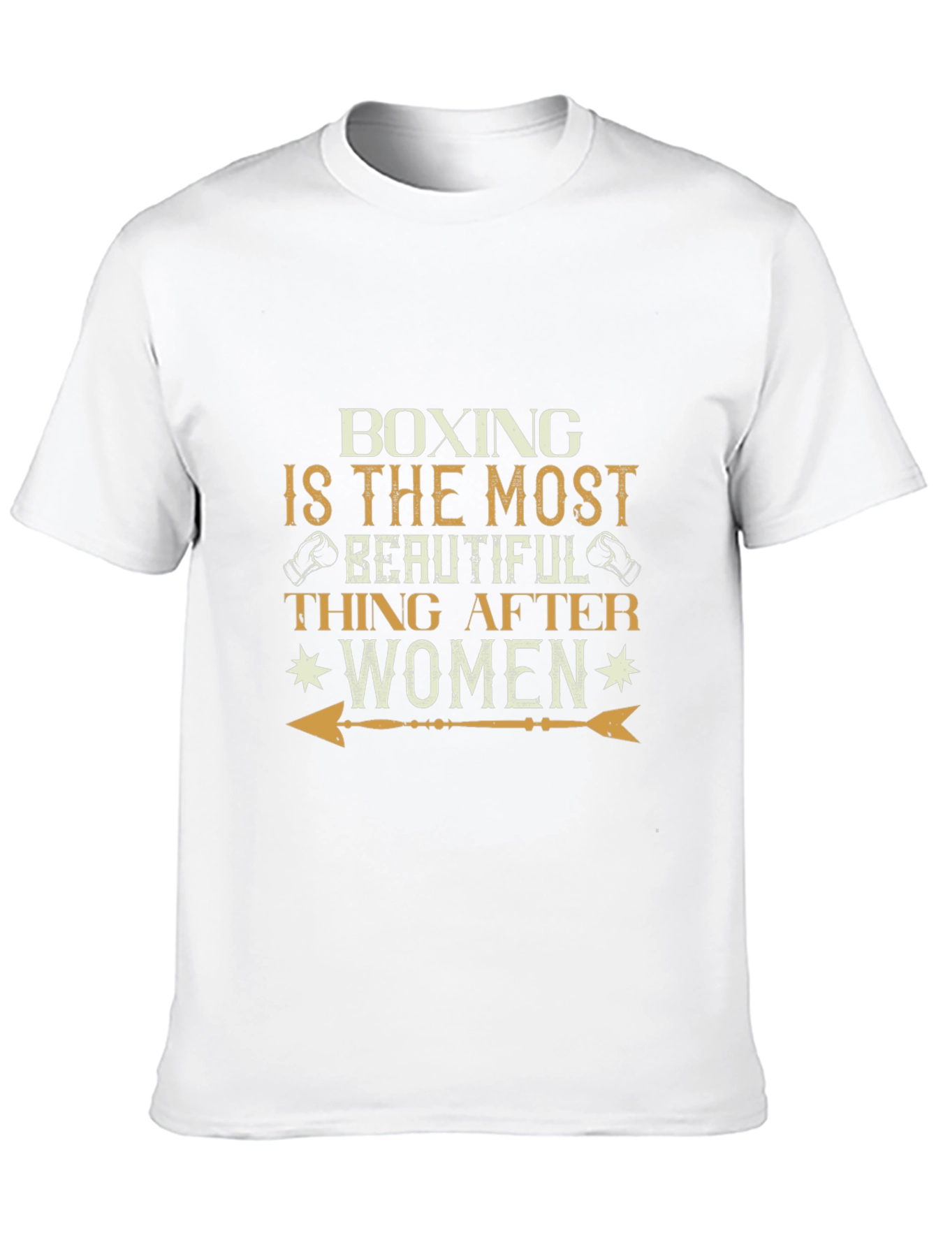 Boxing & Women Graphic Tee - Black Cotton T-Shirt