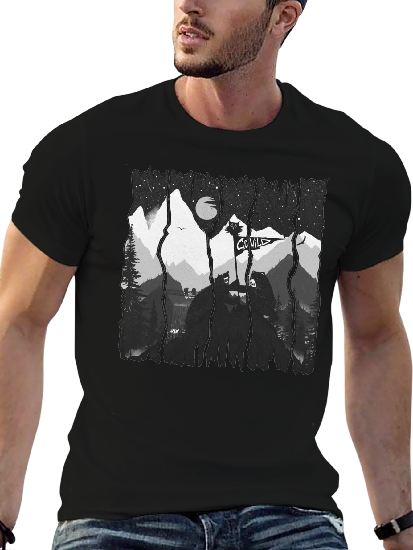 Go Wild Bears Graphic T-Shirt