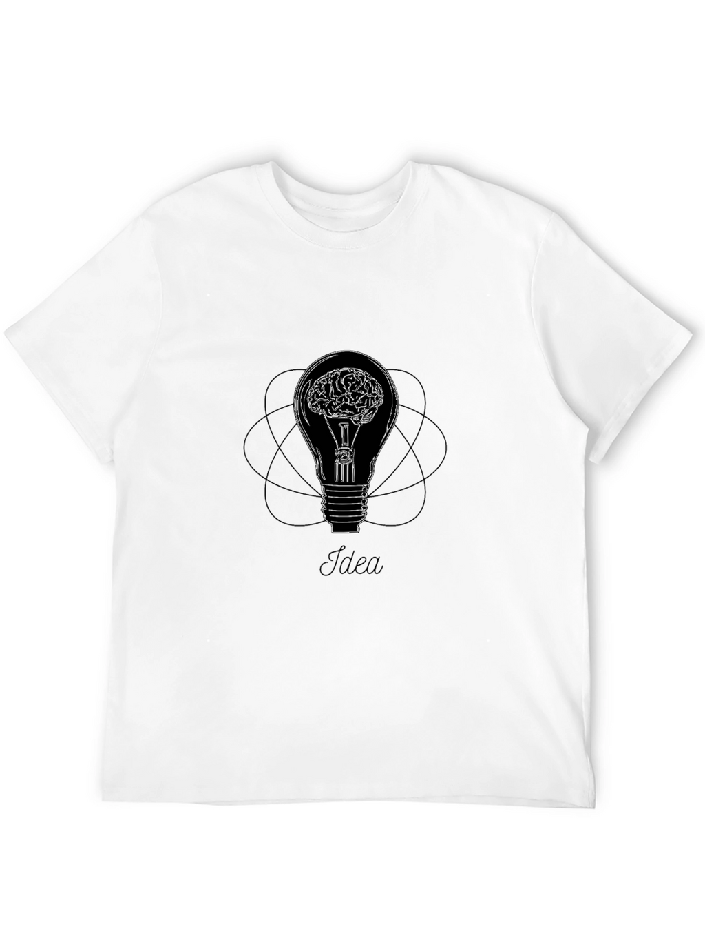Idea Brain T-Shirt - Black Cotton Thinker Tee