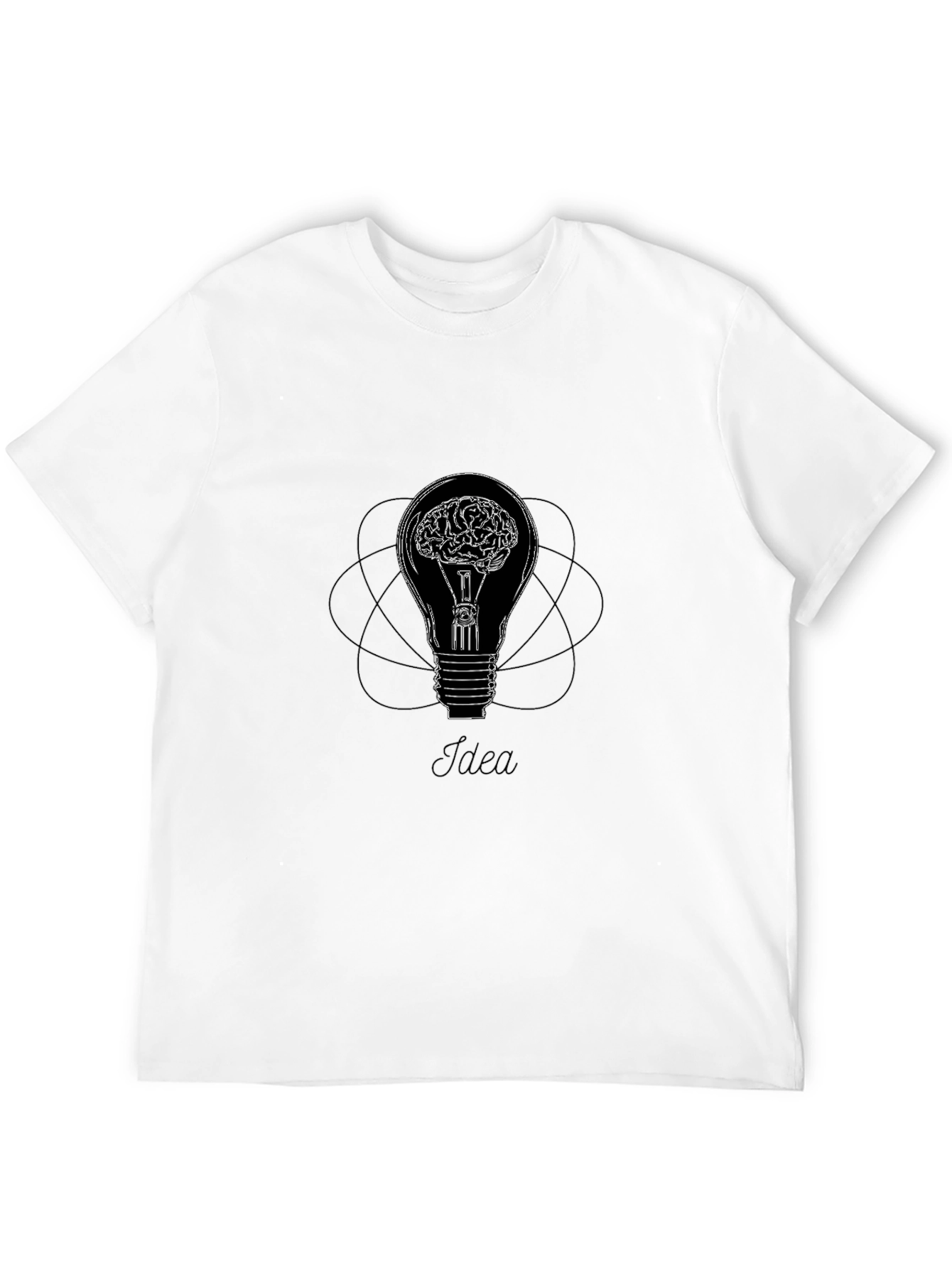 Idea Brain T-Shirt - Black Cotton Thinker Tee