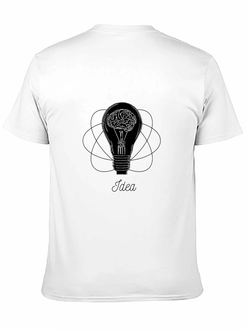 Idea Brain T-Shirt - Black Cotton Thinker Tee