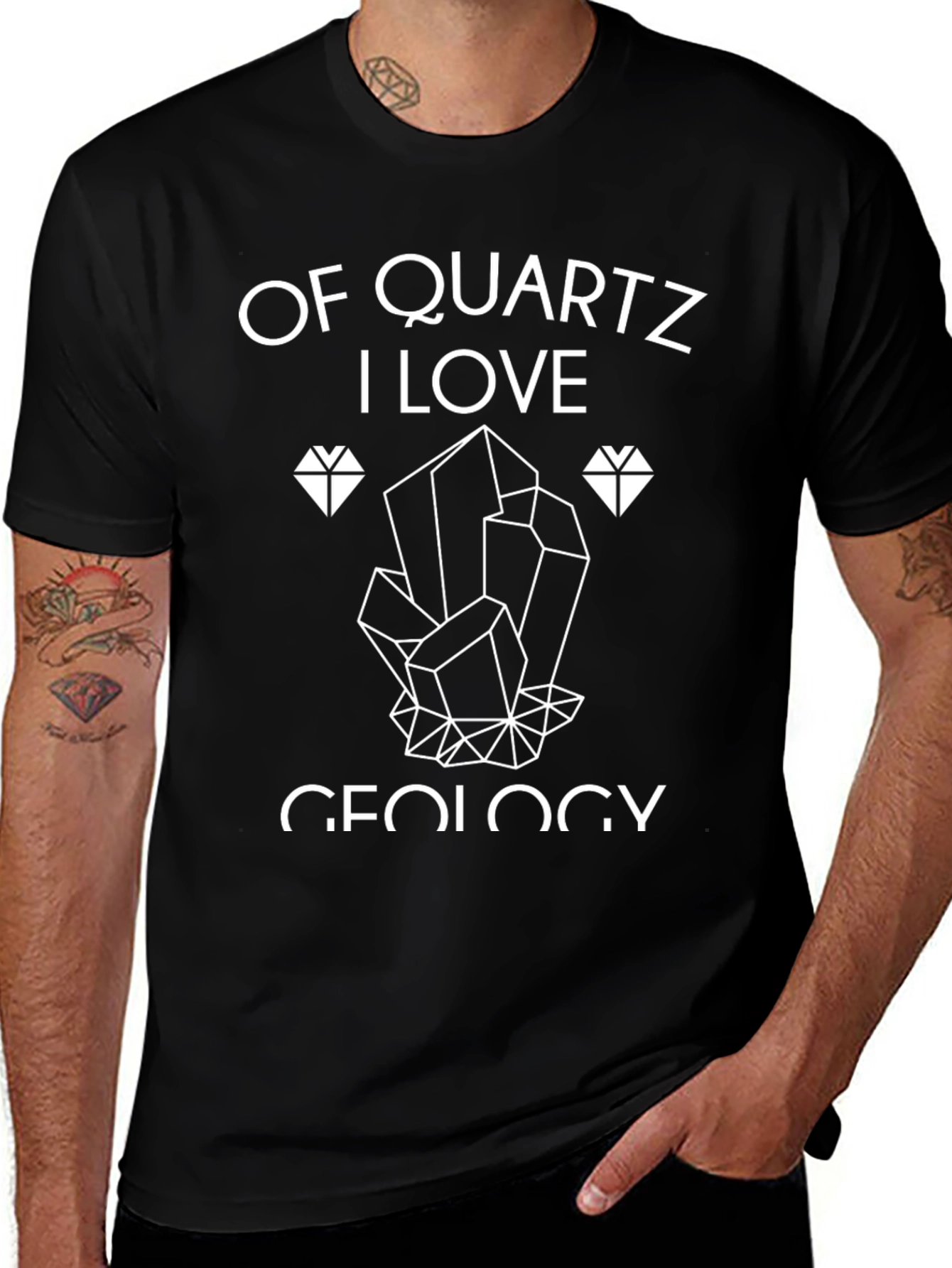 Quartz Geology Graphic T-Shirt - Mineral Lover Tee