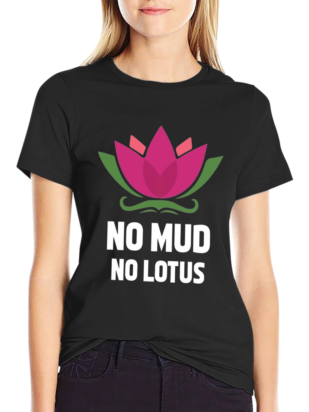 No Mud No Lotus Graphic Tee - Inspirational Design