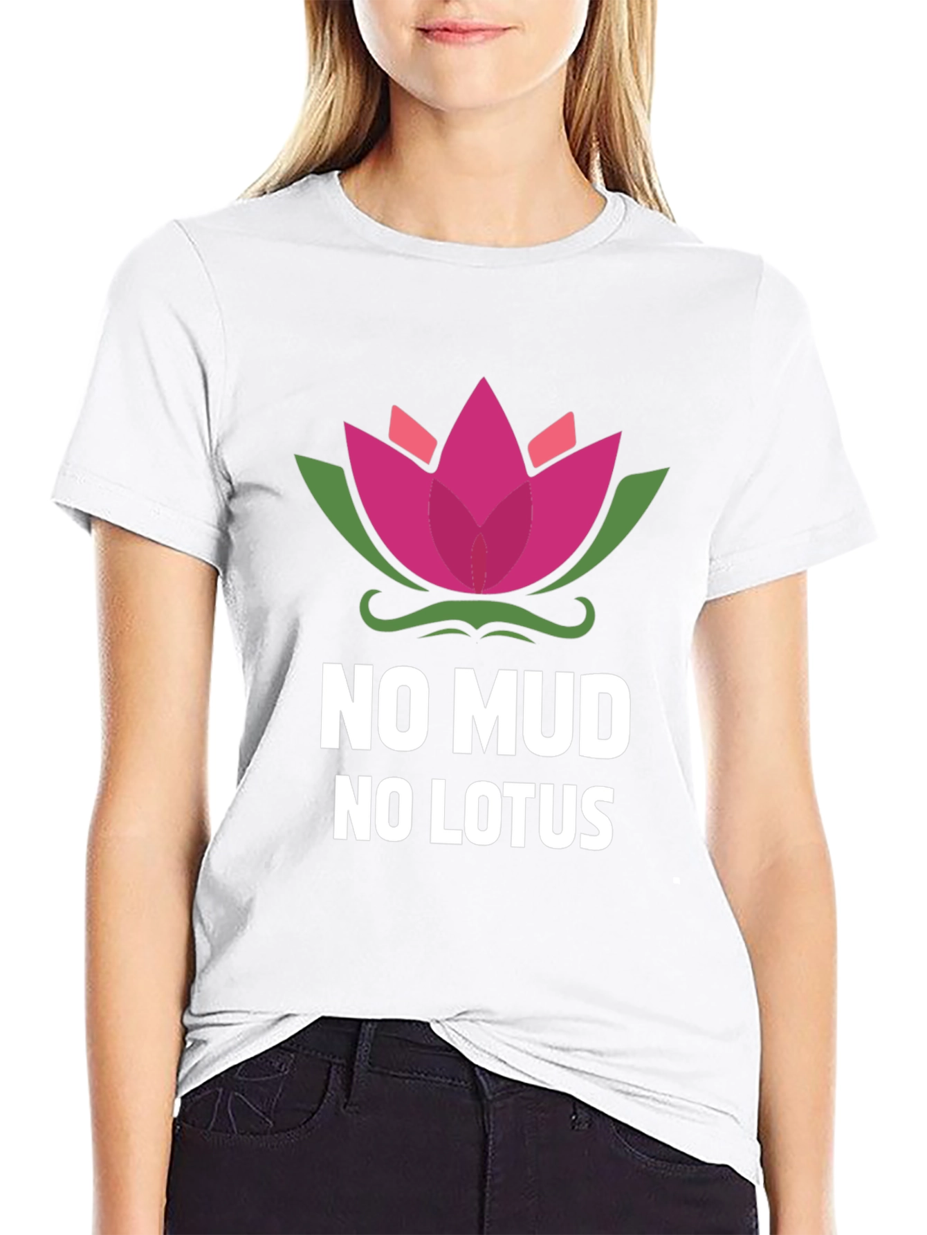 No Mud No Lotus Graphic Tee - Inspirational Design