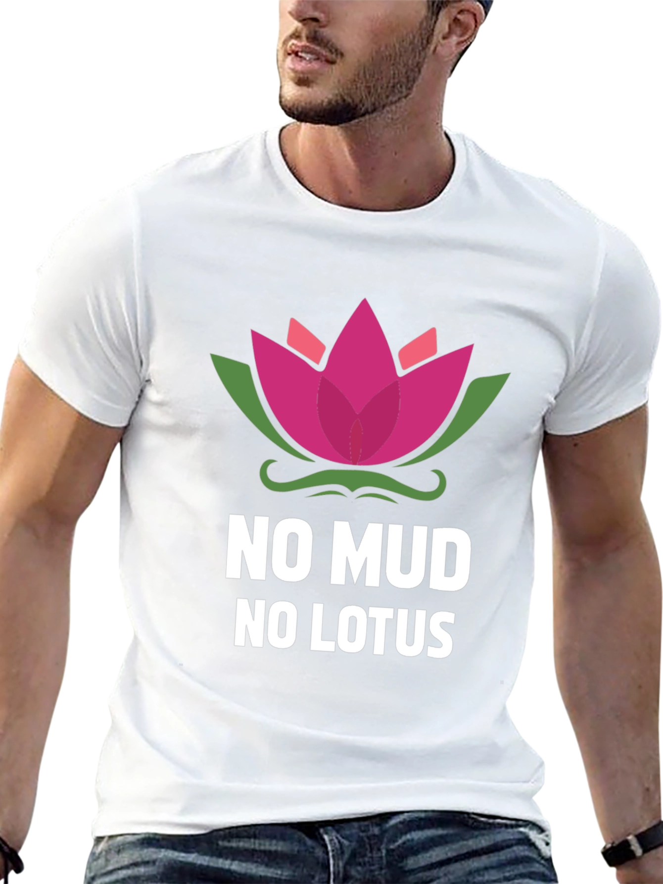 No Mud No Lotus Graphic Tee - Inspirational Design
