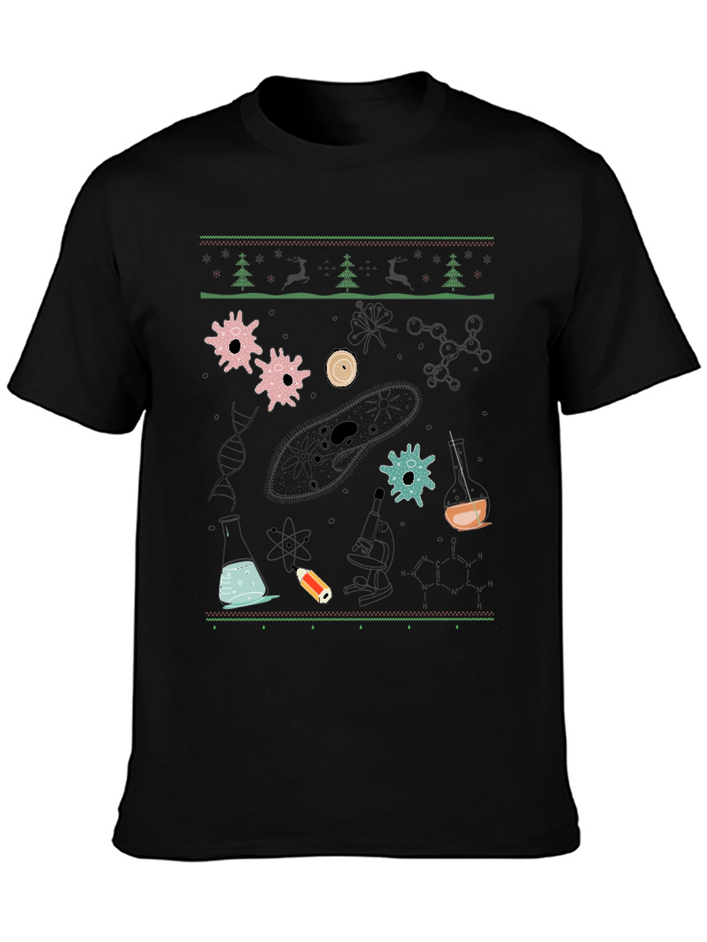 Science Christmas Sweater Pattern T-Shirt