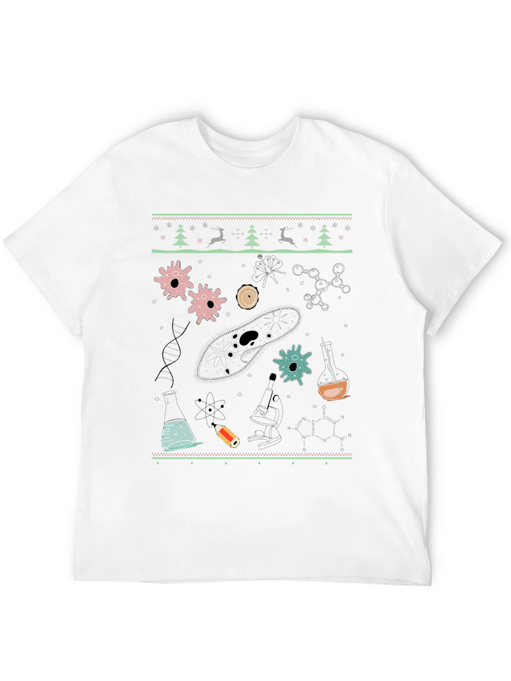 Science Christmas Sweater Pattern T-Shirt