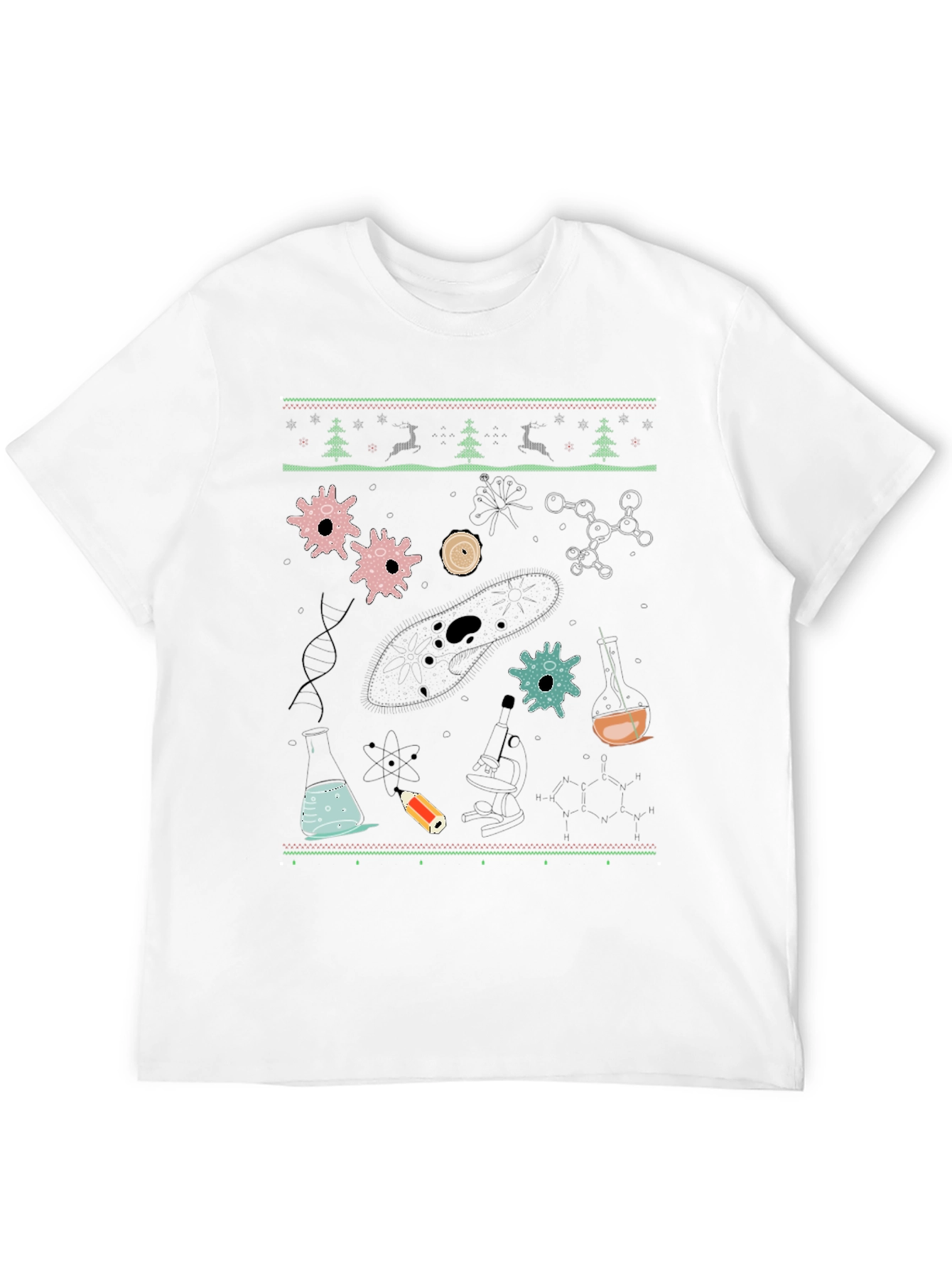 Science Christmas Sweater Pattern T-Shirt
