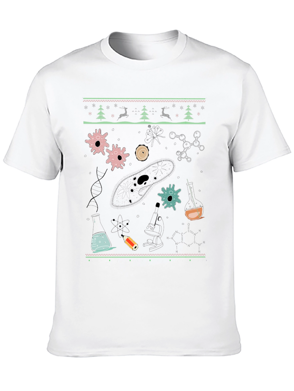 Science Christmas Sweater Pattern T-Shirt