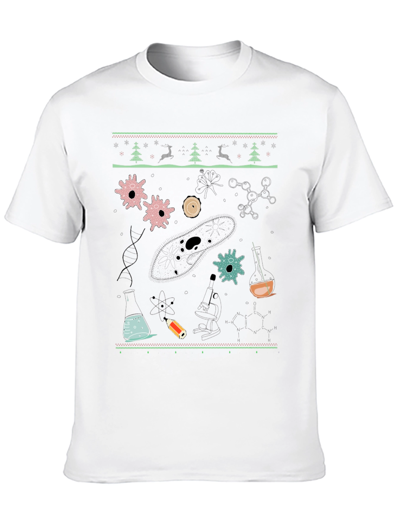 Science Christmas Sweater Pattern T-Shirt