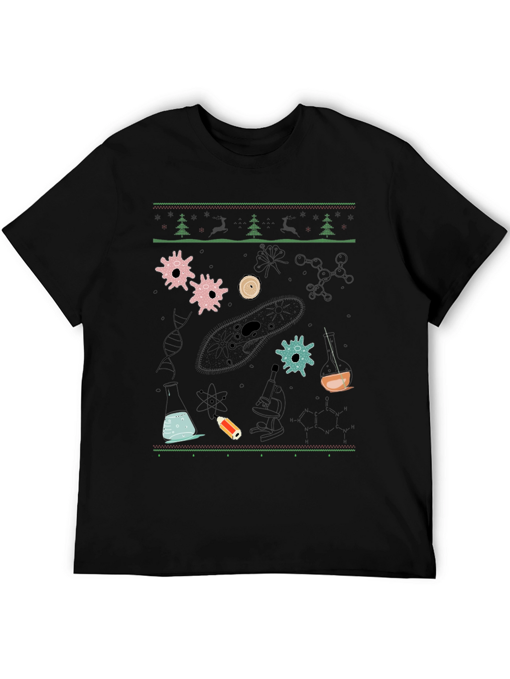 Science Christmas Sweater Pattern T-Shirt