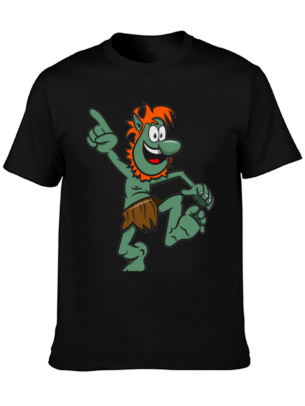 Cartoon Troll Graphic T-Shirt