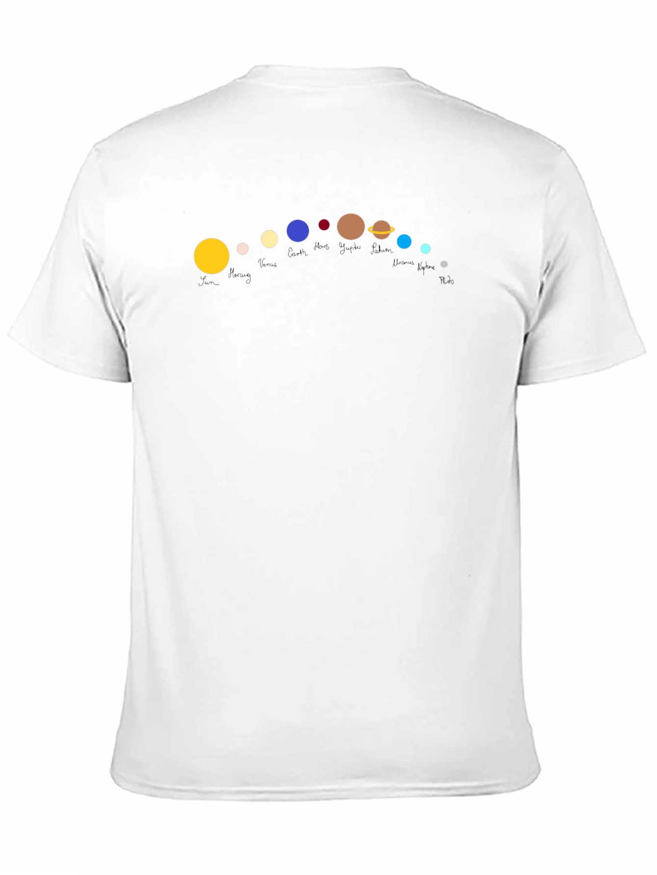 Solar System Planets Graphic Black T-Shirt
