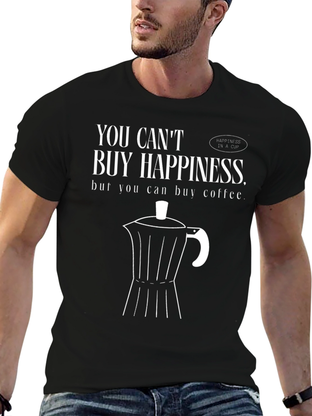 Coffee Lover Tee: Buy Coffee Buy Happiness!