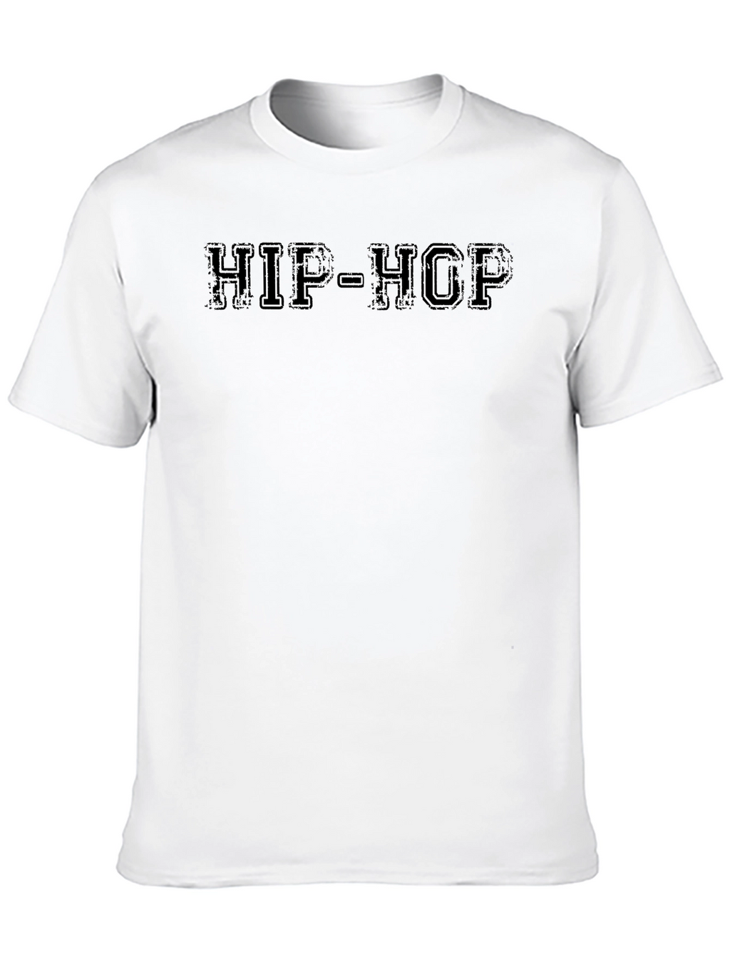 HIP-HOP Black Crew Neck T-Shirt