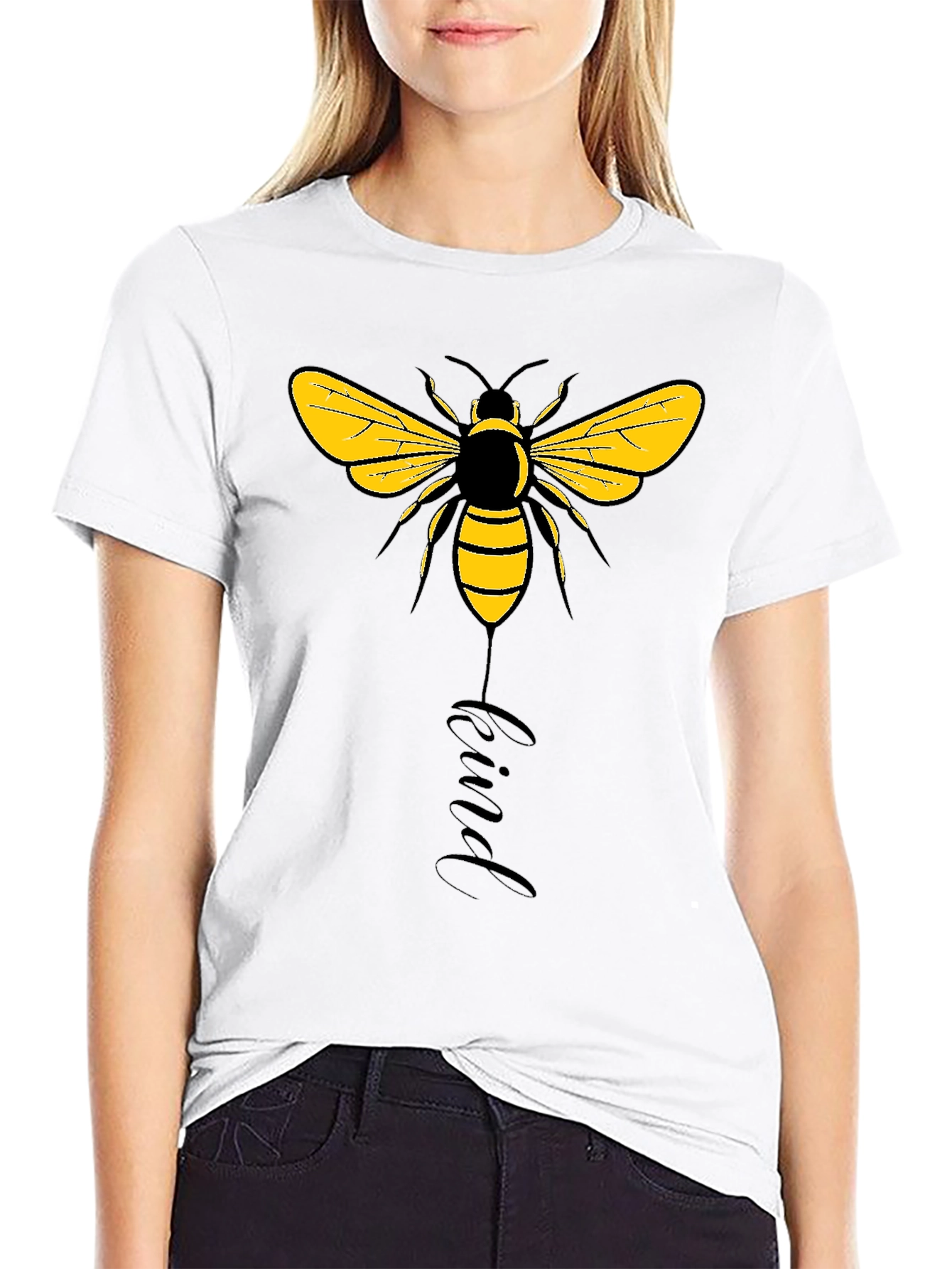 Bee Kind Graphic Tee - Black Short Sleeve Shirt