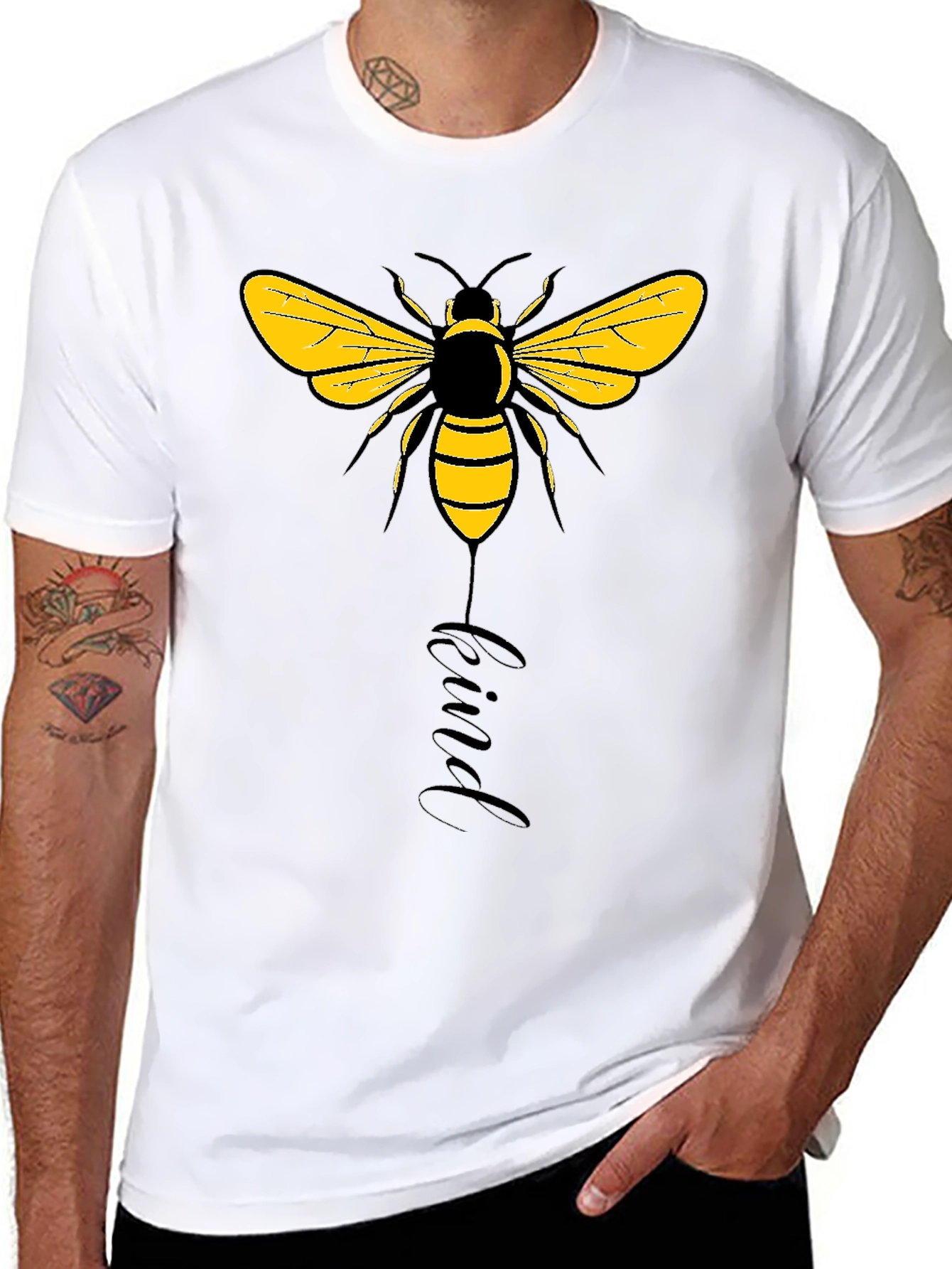 Bee Kind Graphic Tee - Black Short Sleeve Shirt