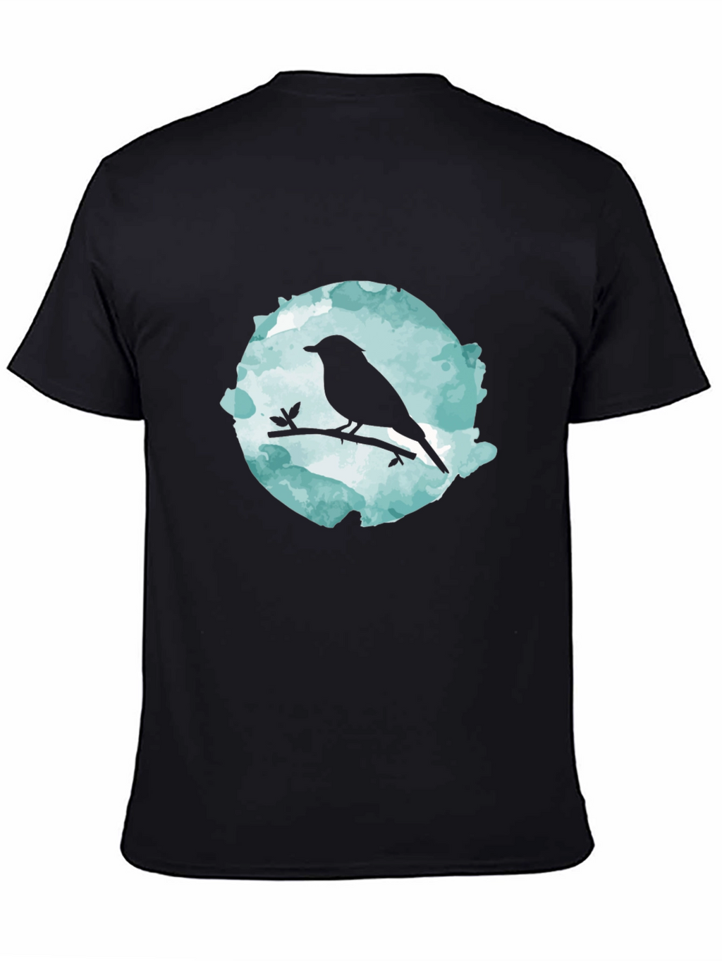 Bird Silhouette Graphic Black T-Shirt