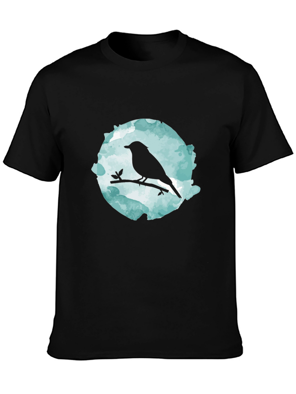 Bird Silhouette Graphic Black T-Shirt
