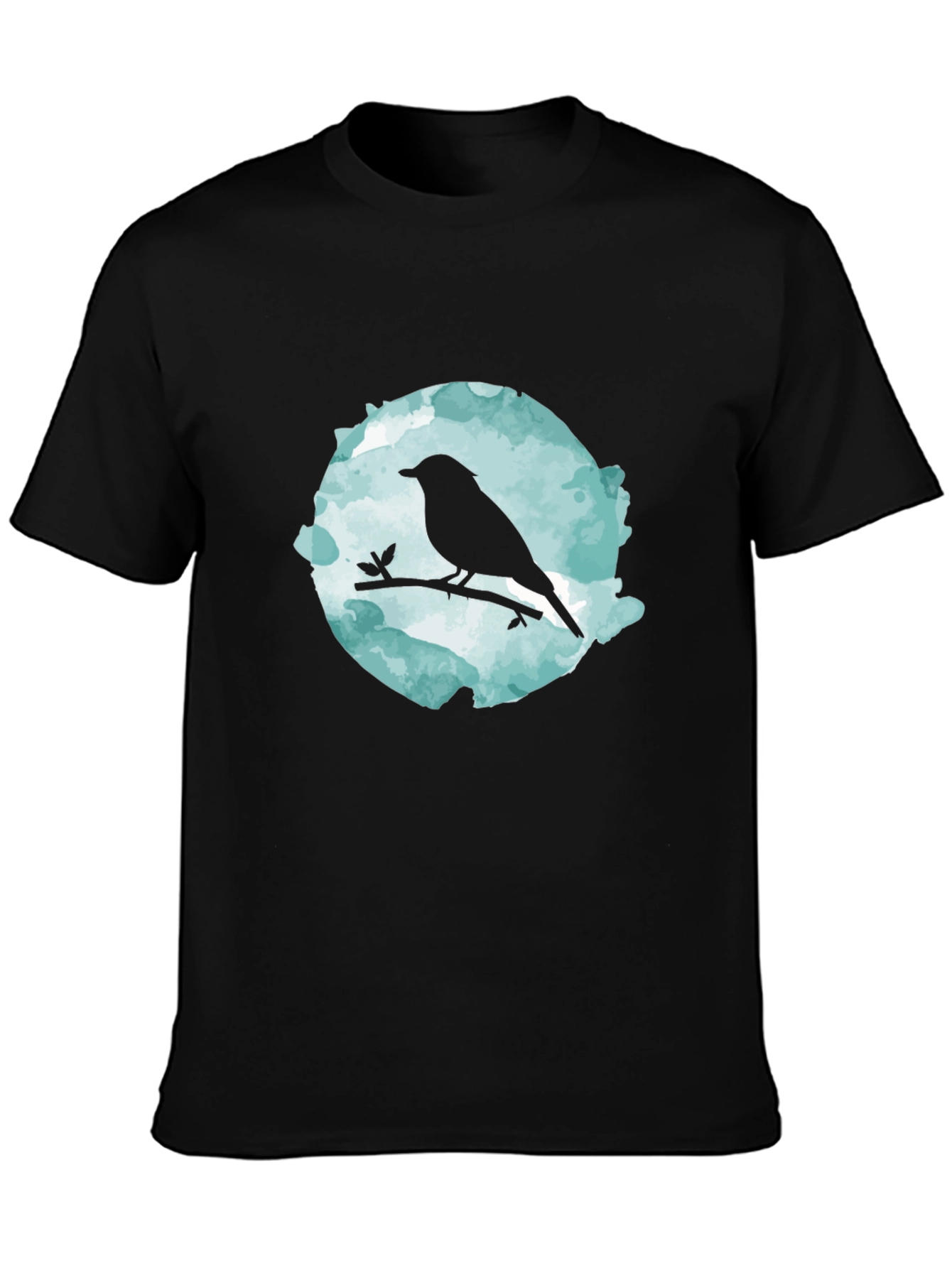 Bird Silhouette Graphic Black T-Shirt