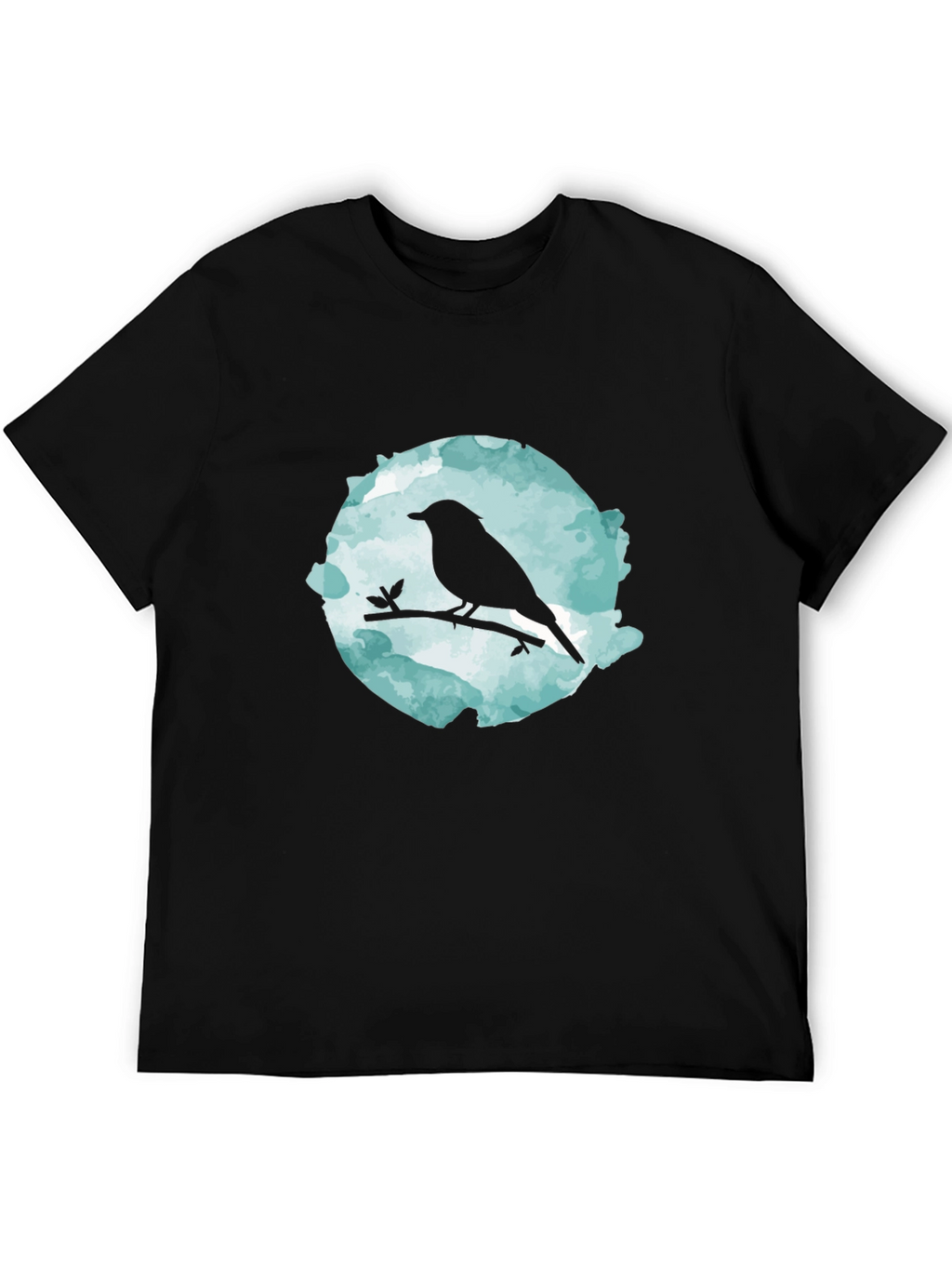 Bird Silhouette Graphic Black T-Shirt