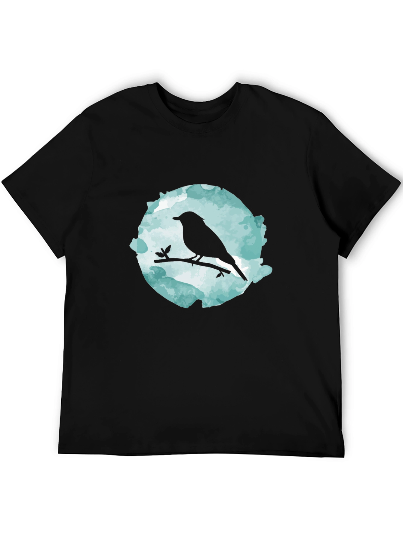 Bird Silhouette Graphic Black T-Shirt