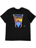 Abstract Face Graphic Black T-Shirt