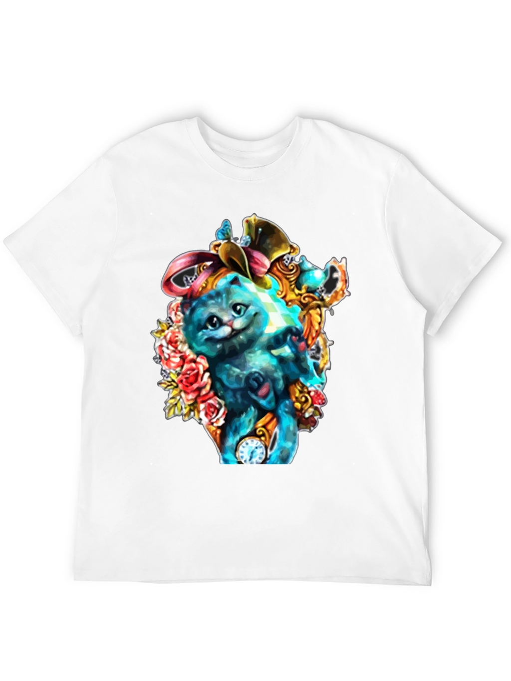 Whimsical Cat Art T-Shirt