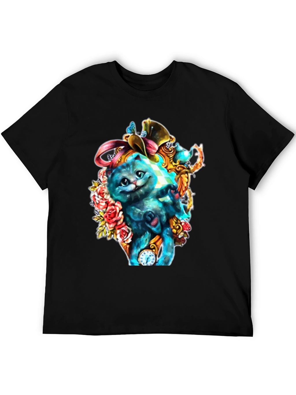 Whimsical Cat Art T-Shirt