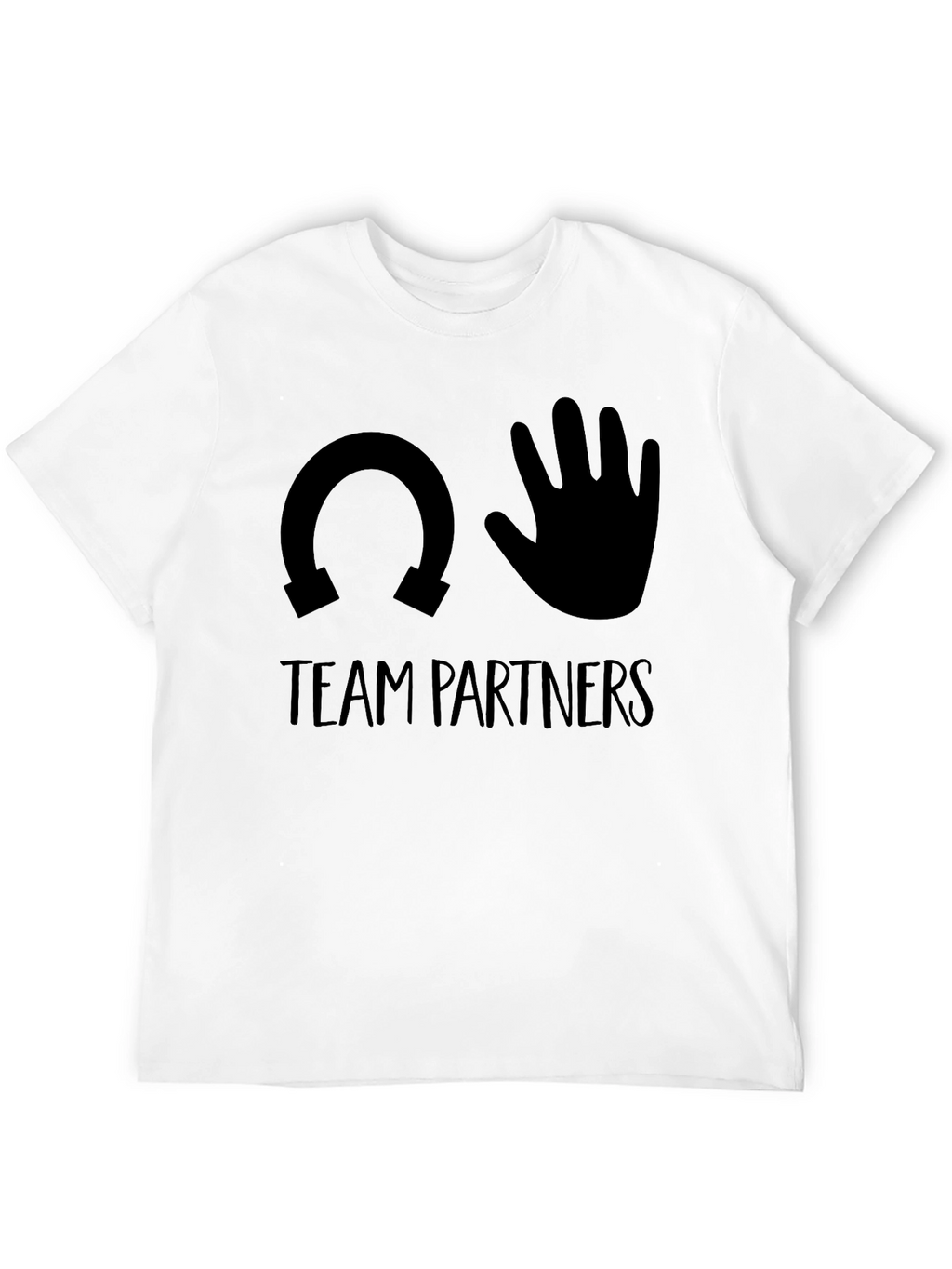 Team Partners Horseshoe & Hand Black Graphic T-Shirt