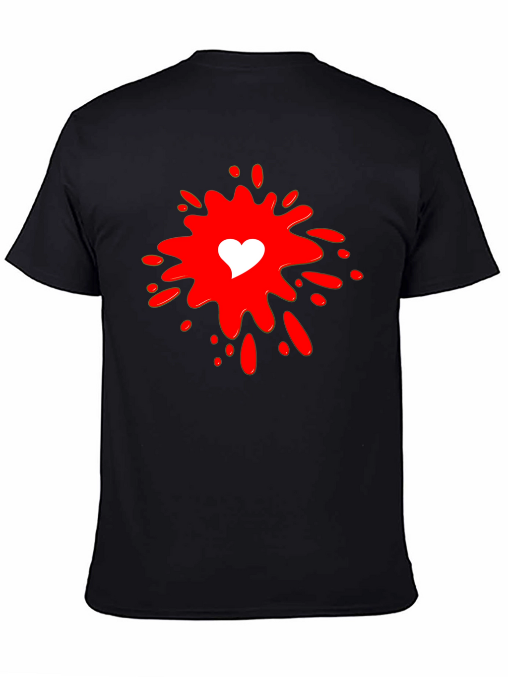 Heart Splash Graphic T-Shirt - Stylish Mens Tee