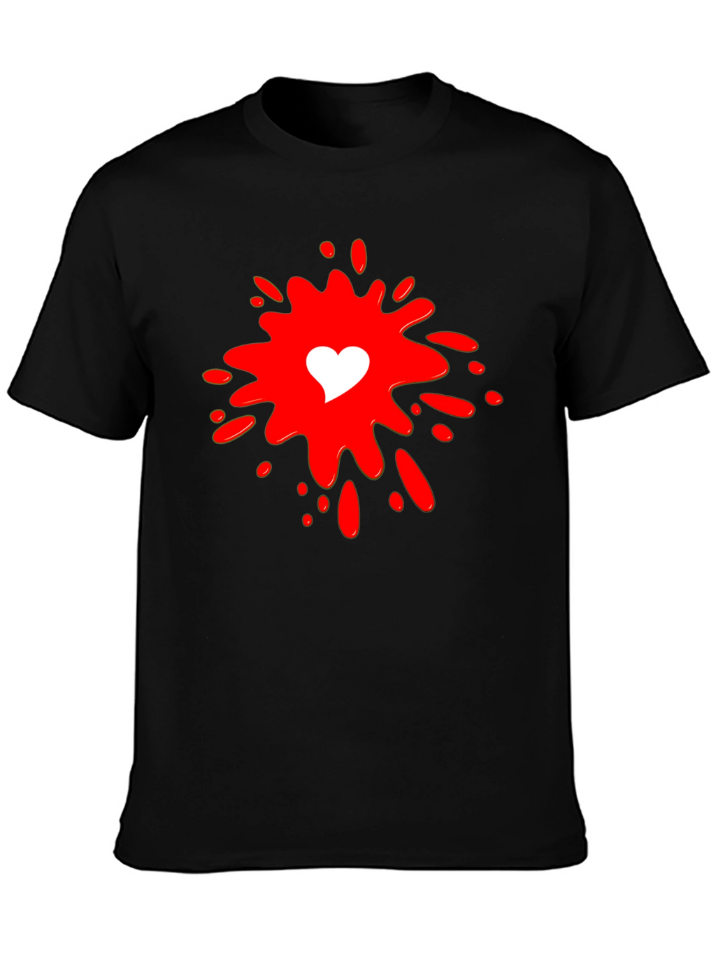 Heart Splash Graphic T-Shirt - Stylish Mens Tee