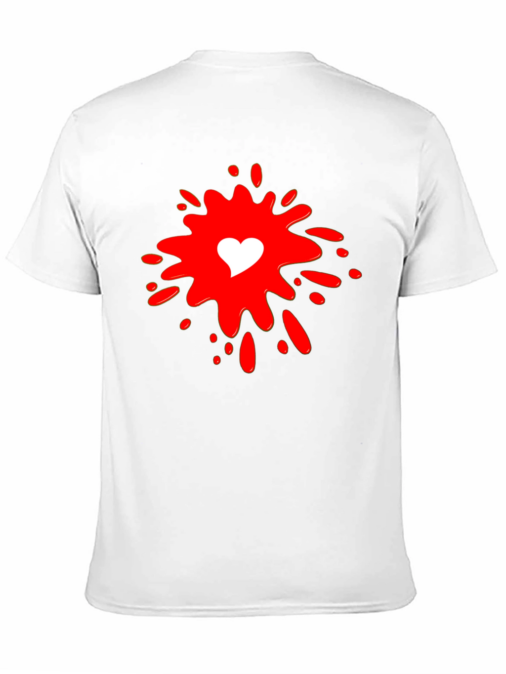 Heart Splash Graphic T-Shirt - Stylish Mens Tee
