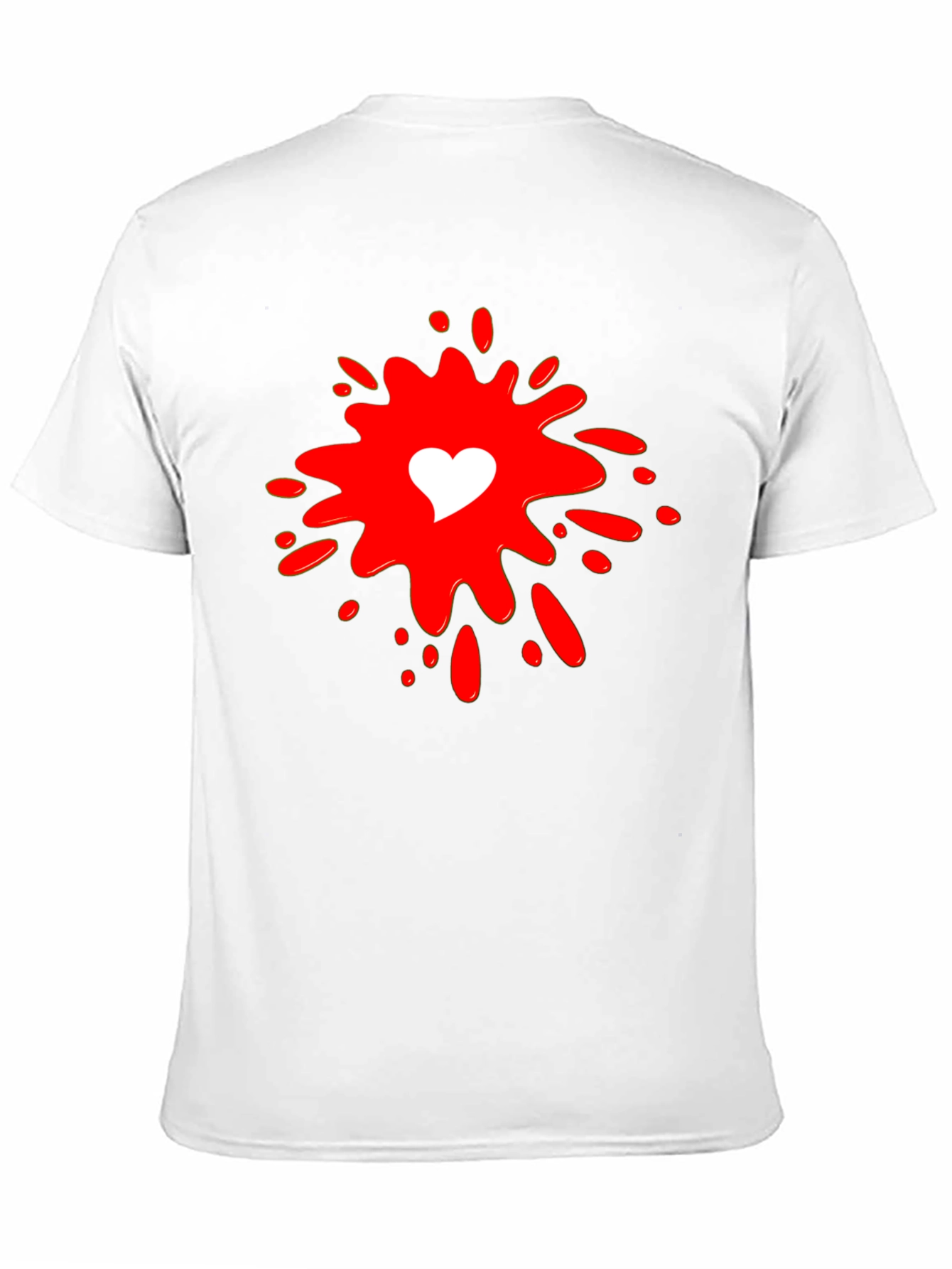 Heart Splash Graphic T-Shirt - Stylish Mens Tee