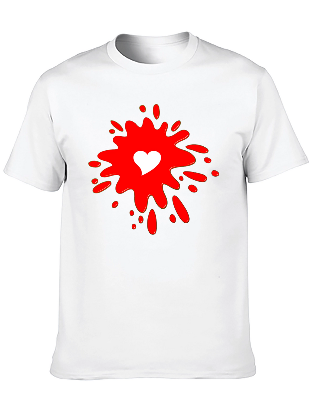 Heart Splash Graphic T-Shirt - Stylish Mens Tee