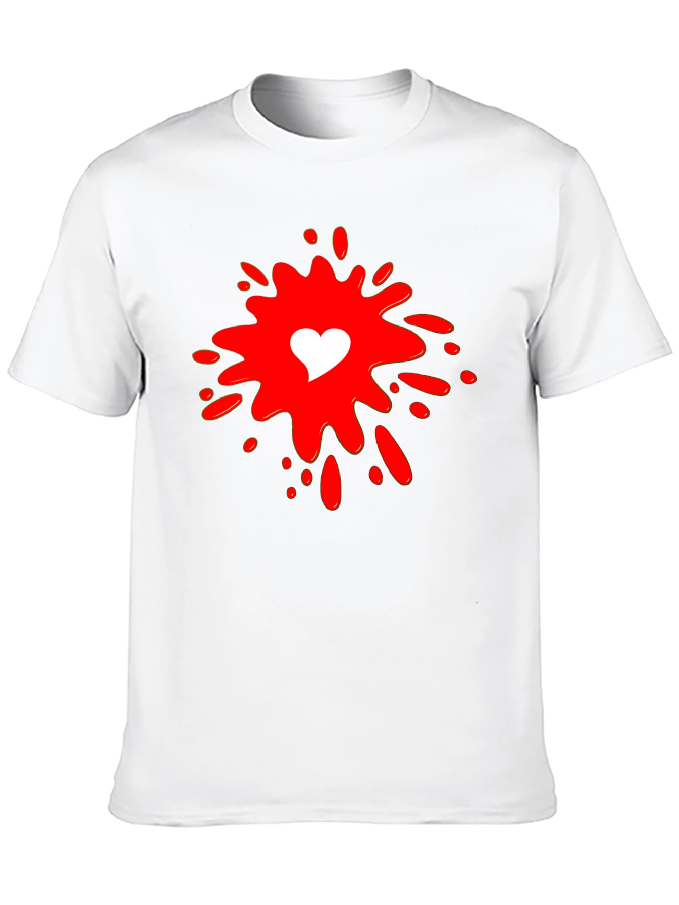 Heart Splash Graphic T-Shirt - Stylish Mens Tee