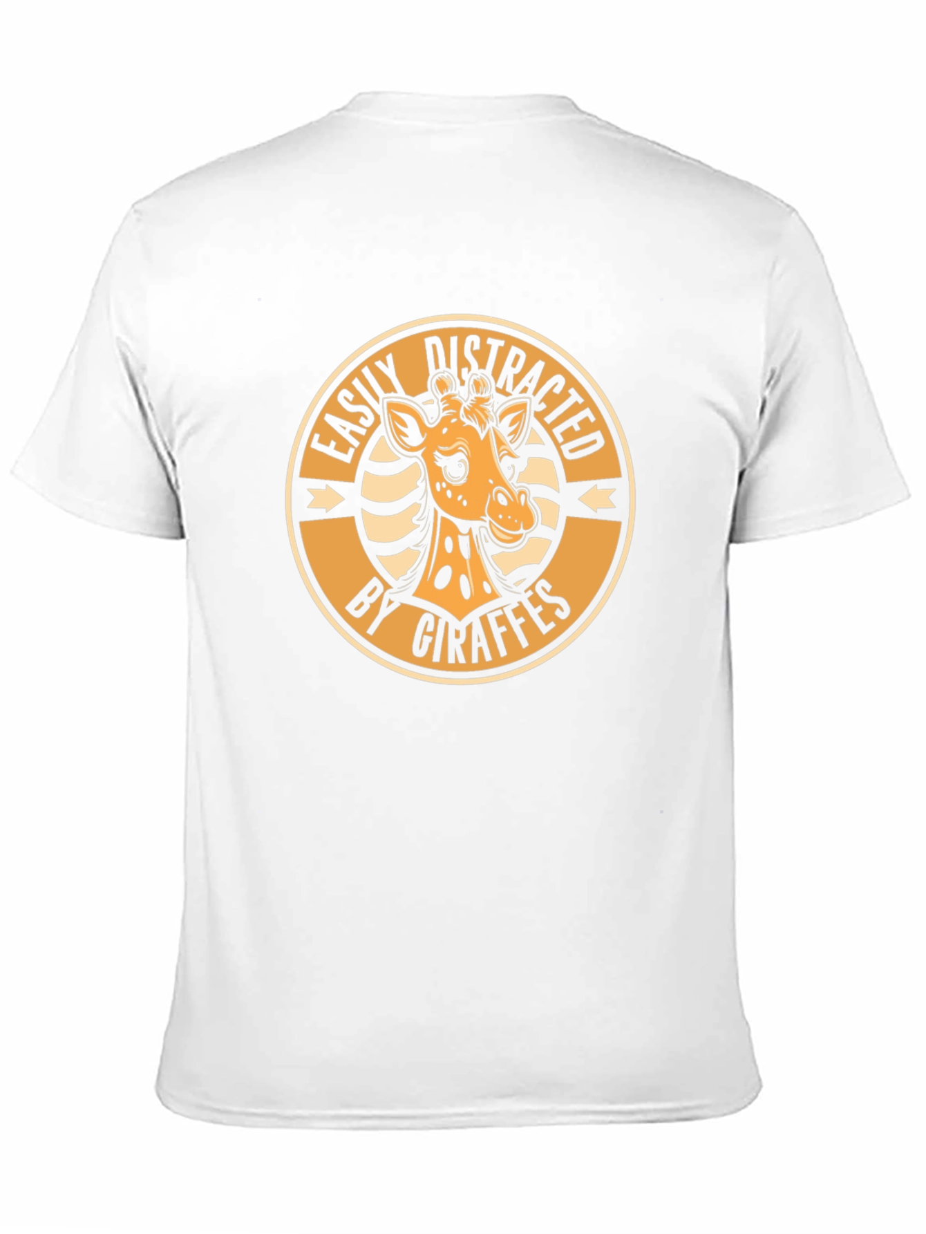 Easily Distracted by Giraffes Black T-Shirt