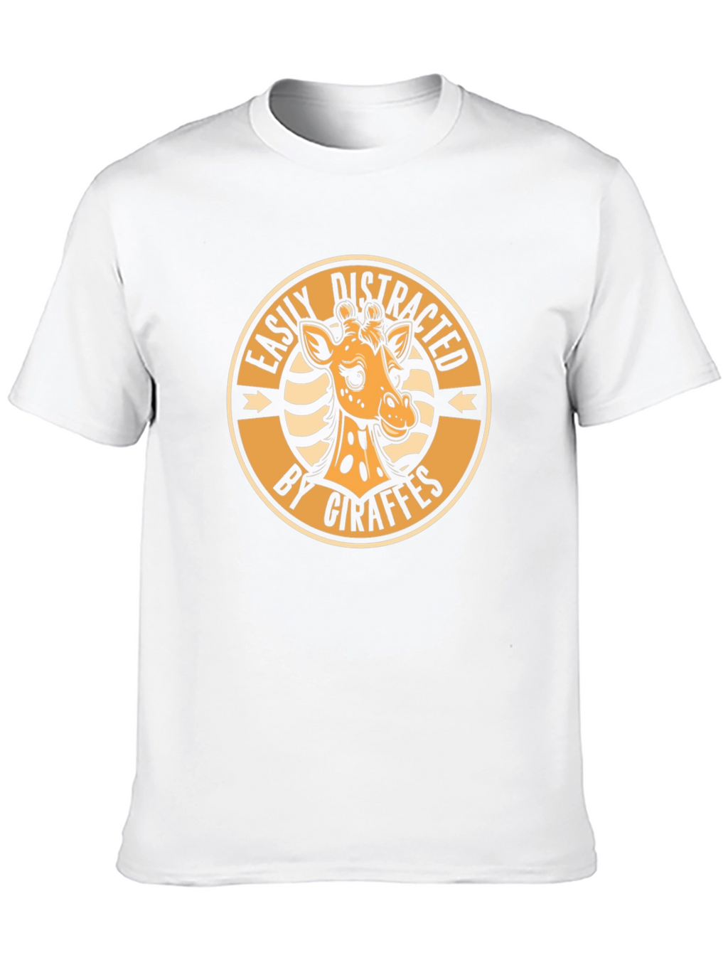Easily Distracted by Giraffes Black T-Shirt