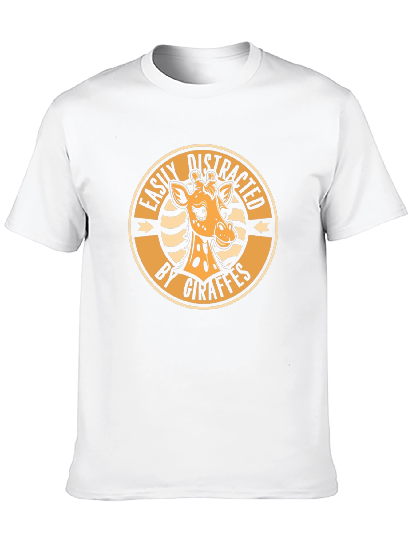 Easily Distracted by Giraffes Black T-Shirt