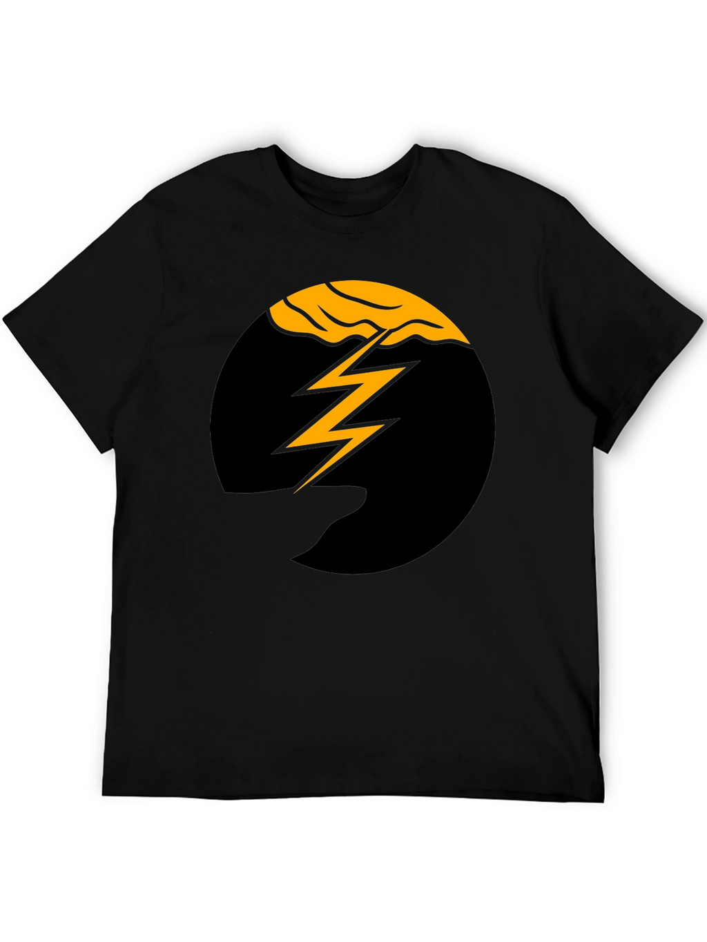 Black Lightning Bolt Graphic Tee