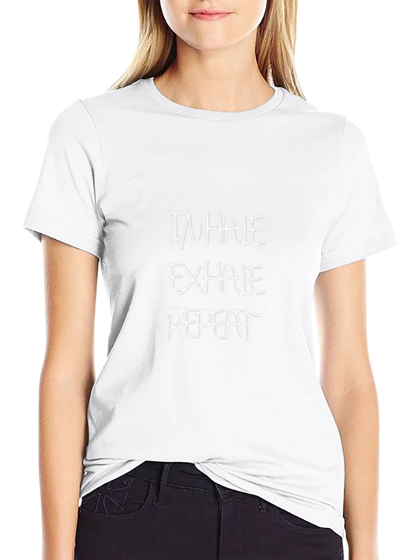 Inhale Exhale Repeat Black Graphic Tee