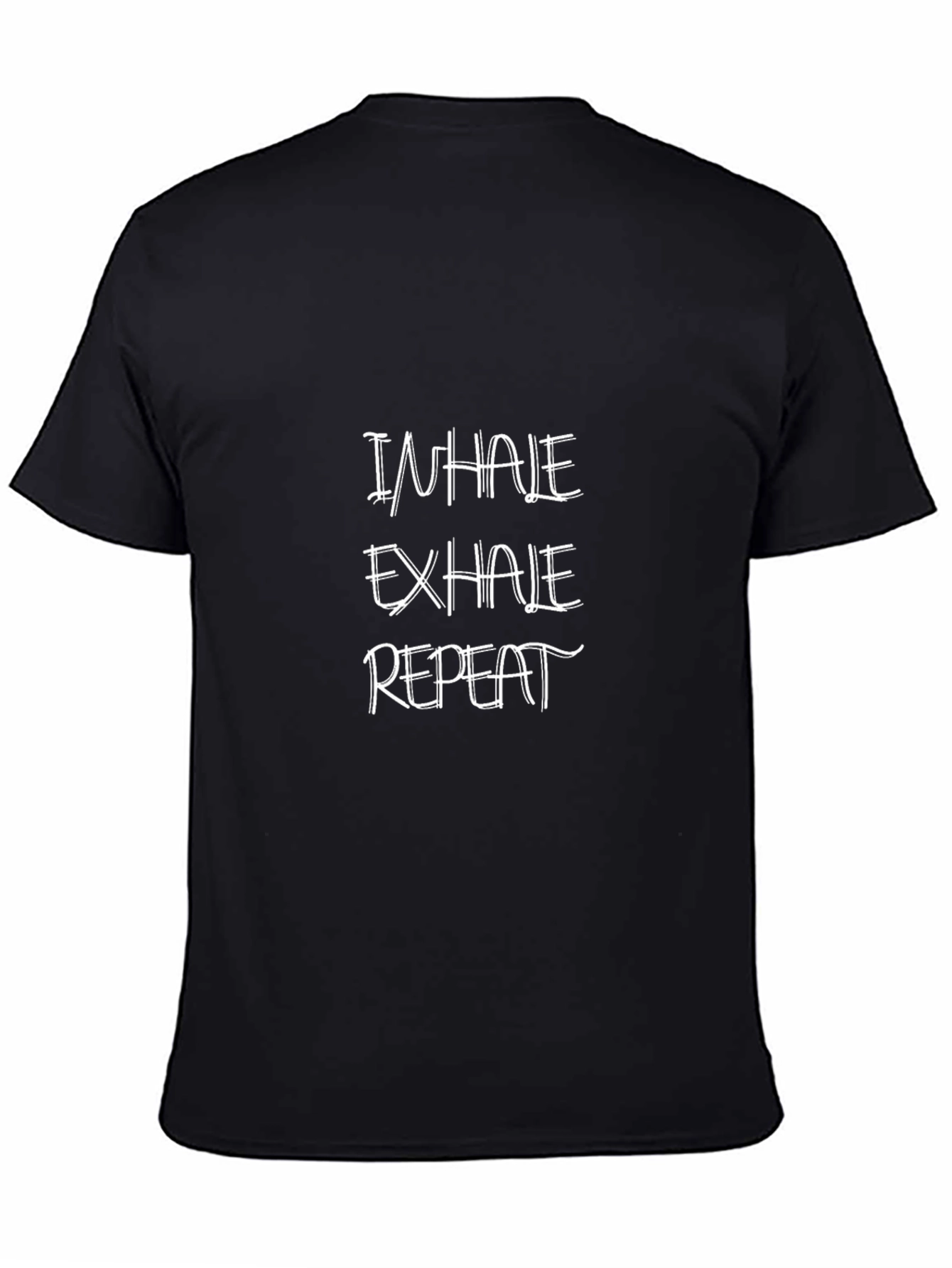 Inhale Exhale Repeat Black Graphic Tee