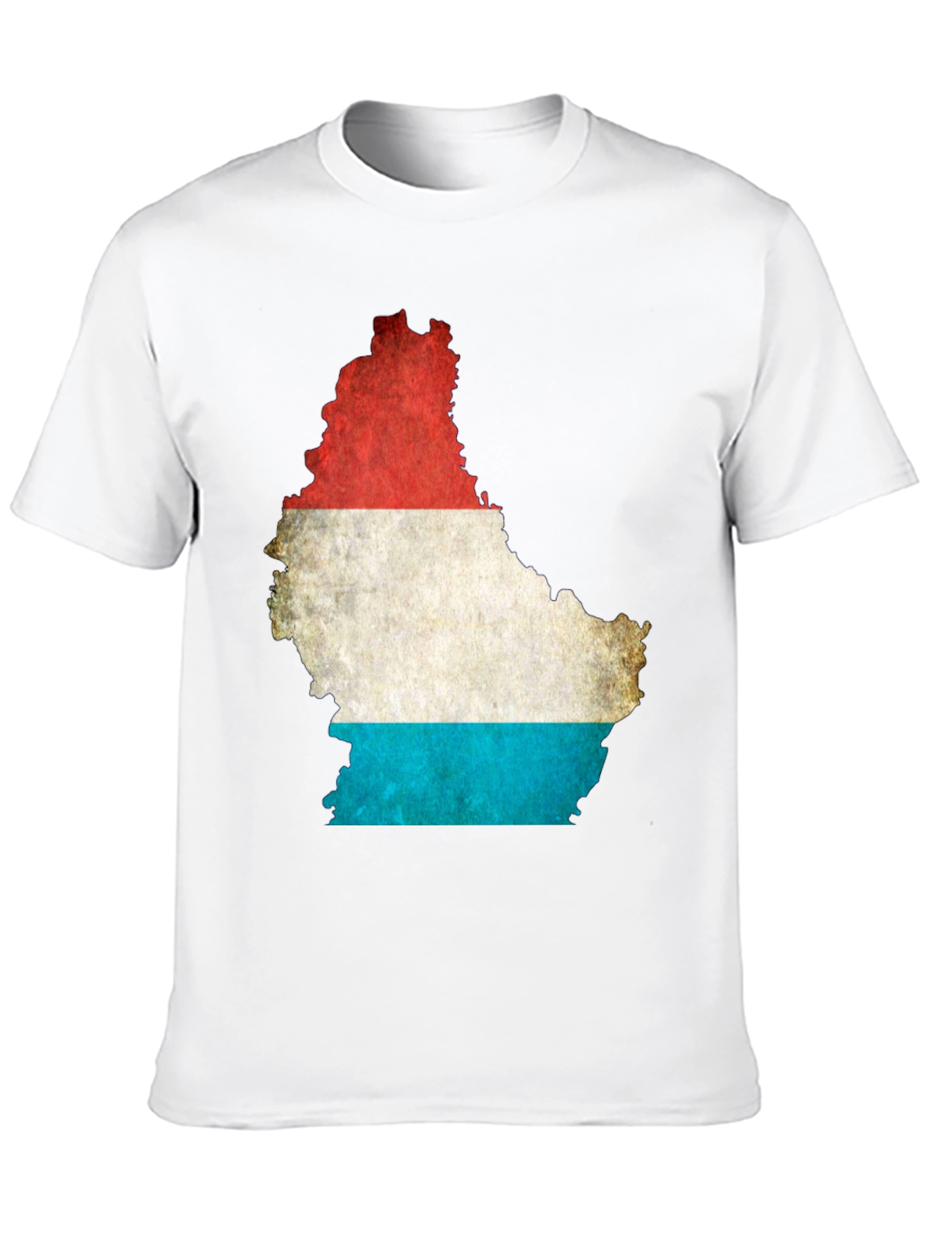 Luxembourg Flag Map Graphic T-Shirt