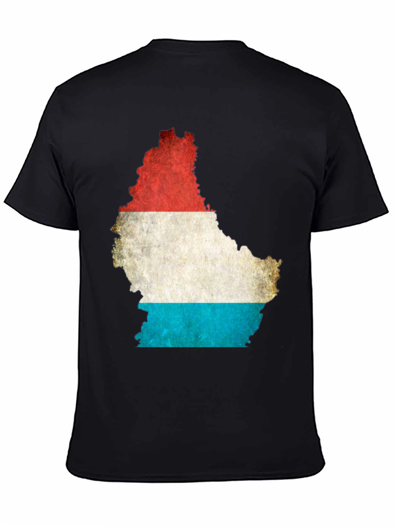 Luxembourg Flag Map Graphic T-Shirt