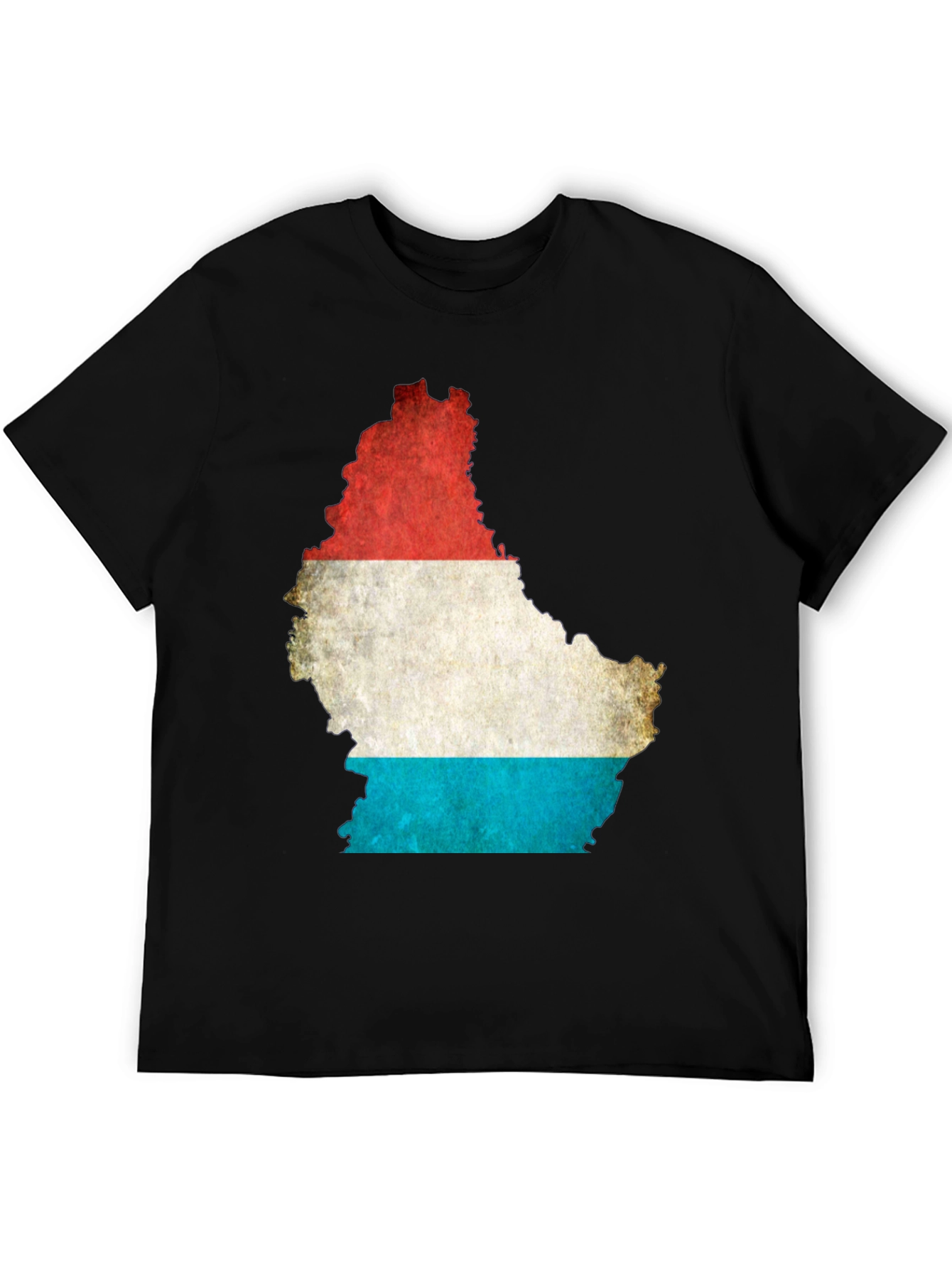 Luxembourg Flag Map Graphic T-Shirt